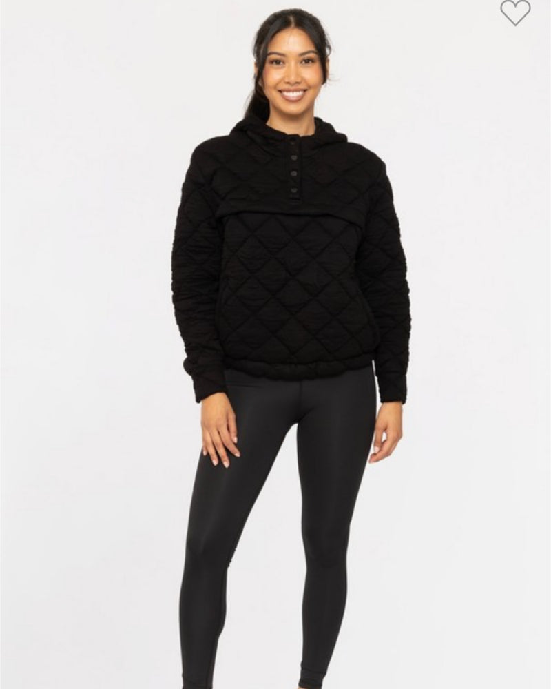 Down for anywhere Quilted Pullover