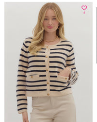 Strictly Professional Stripe Cardigan