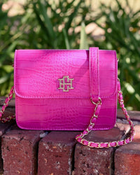 Evelyn Crossbody in HOT PINK