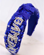 GAME DAY Sequin Headband in ROYAL