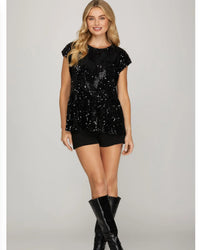 Elevate your Night in Sequins Top
