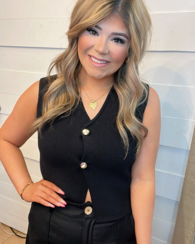 Uptown Dallas Vest in Black