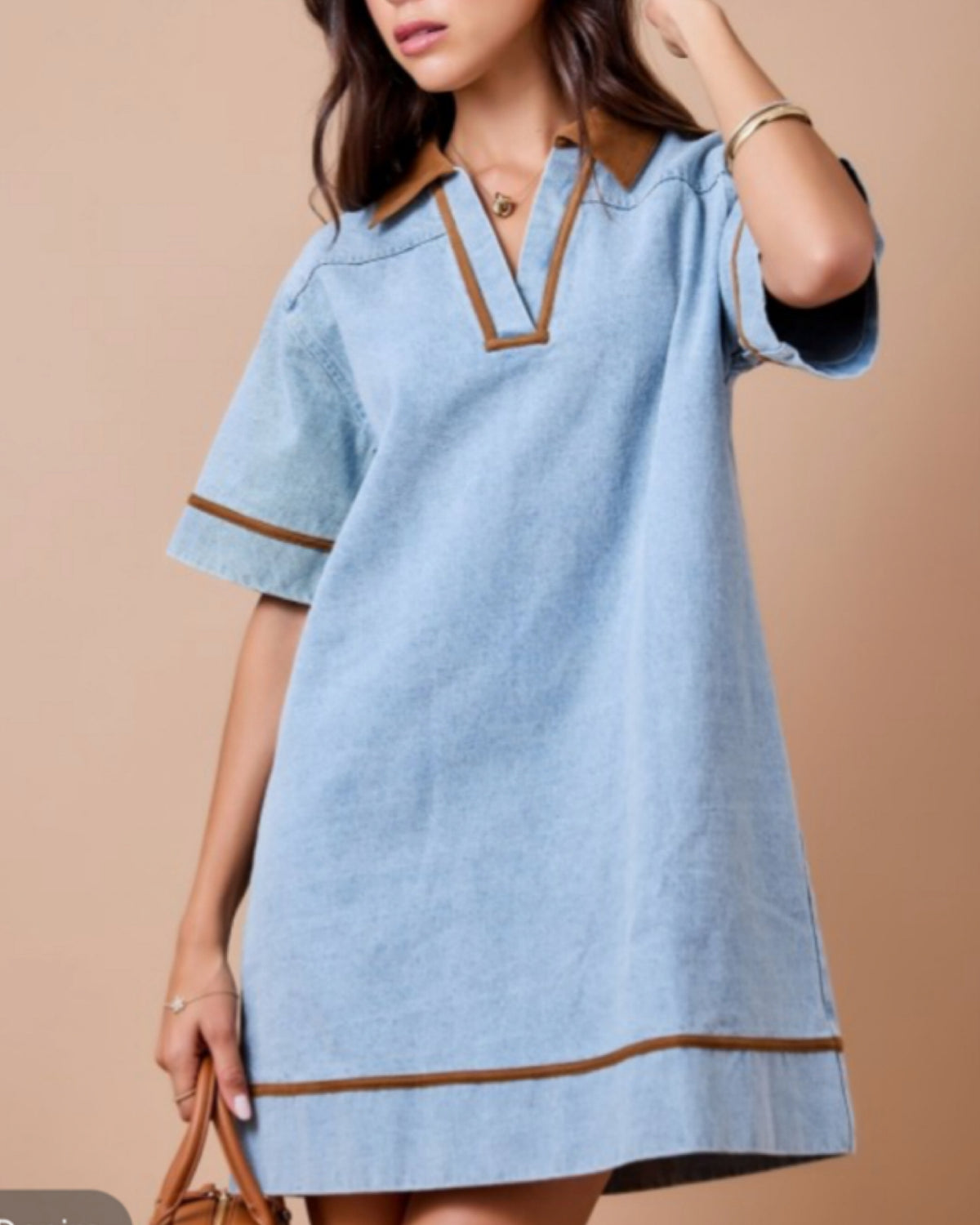 Saddle & Denim Dress