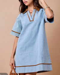 Saddle & Denim Dress