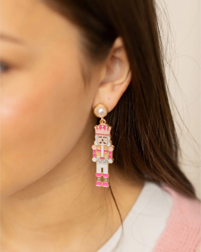 Pink Nutcracker Earrings