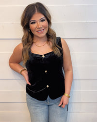 Holiday Velvet Rose Vest