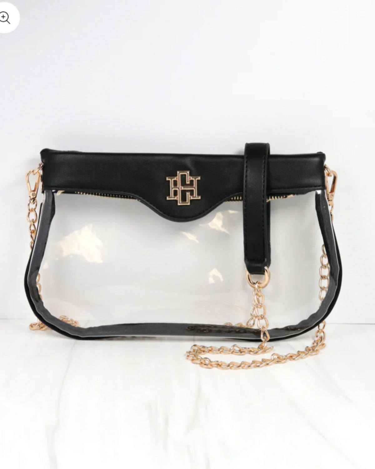 Madi Clear Crossbody in Black
