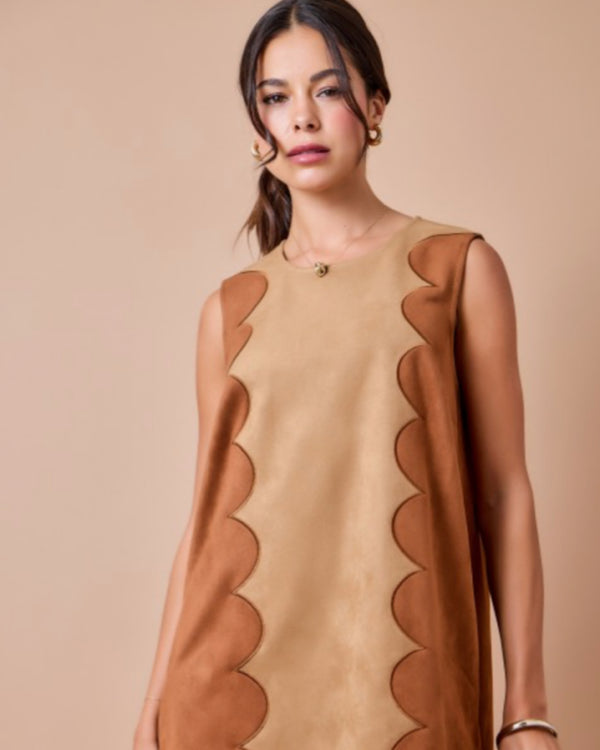 Saddle Chic Suede Dress