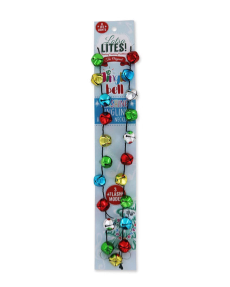 Flashing Jingle Bell Necklace Lights