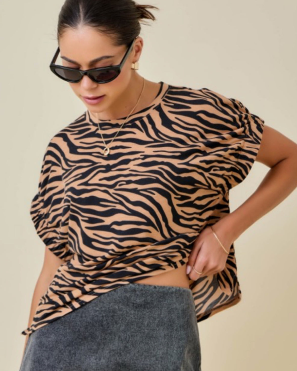 Wild Side Tiger Knit Top