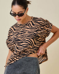 Wild Side Tiger Knit Top