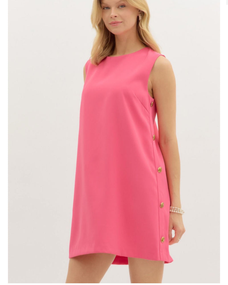 Socially Sweet in Neon Pink Dress