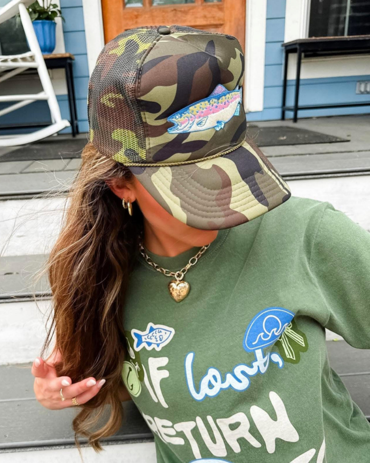 Trout Camo Foam Trucker Hat