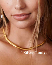 Silver Thick Band Necklace