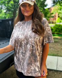 Mid Dark Camo Oversized tee