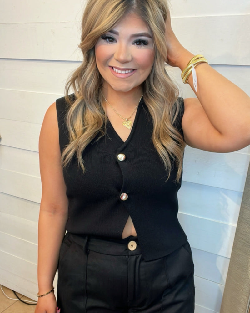 Uptown Dallas Vest in Black