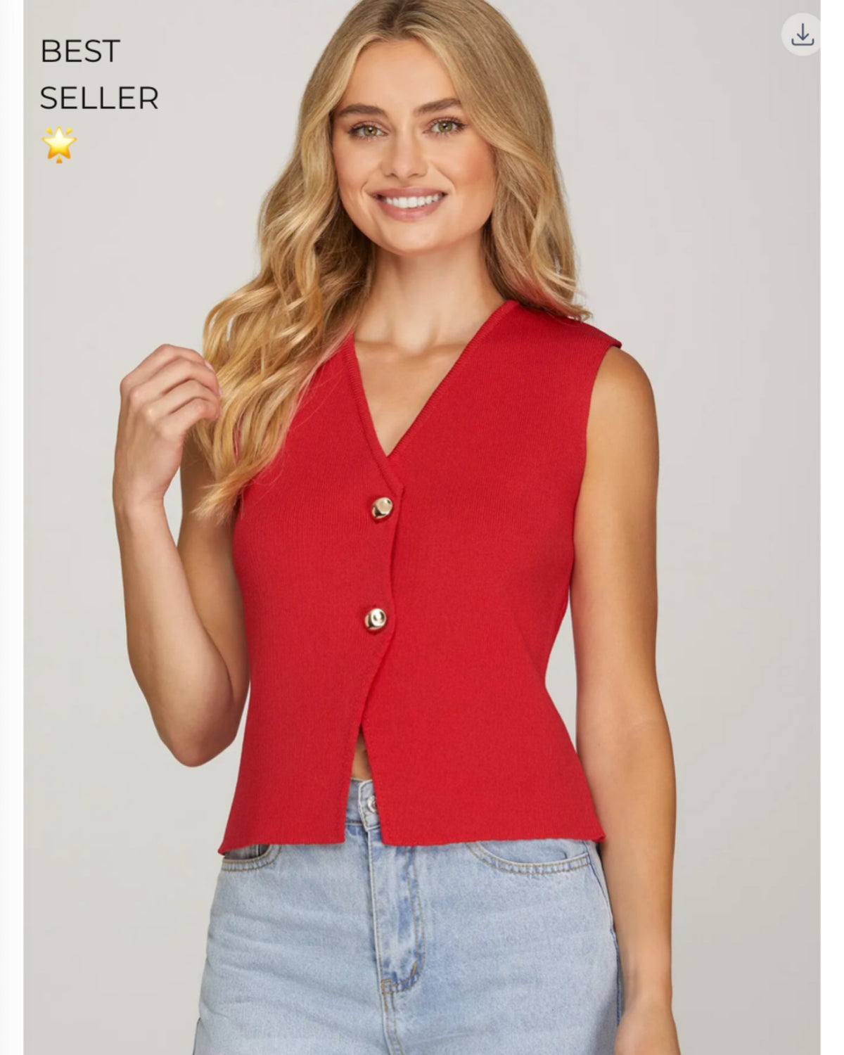 Uptown Dallas Vest in RED