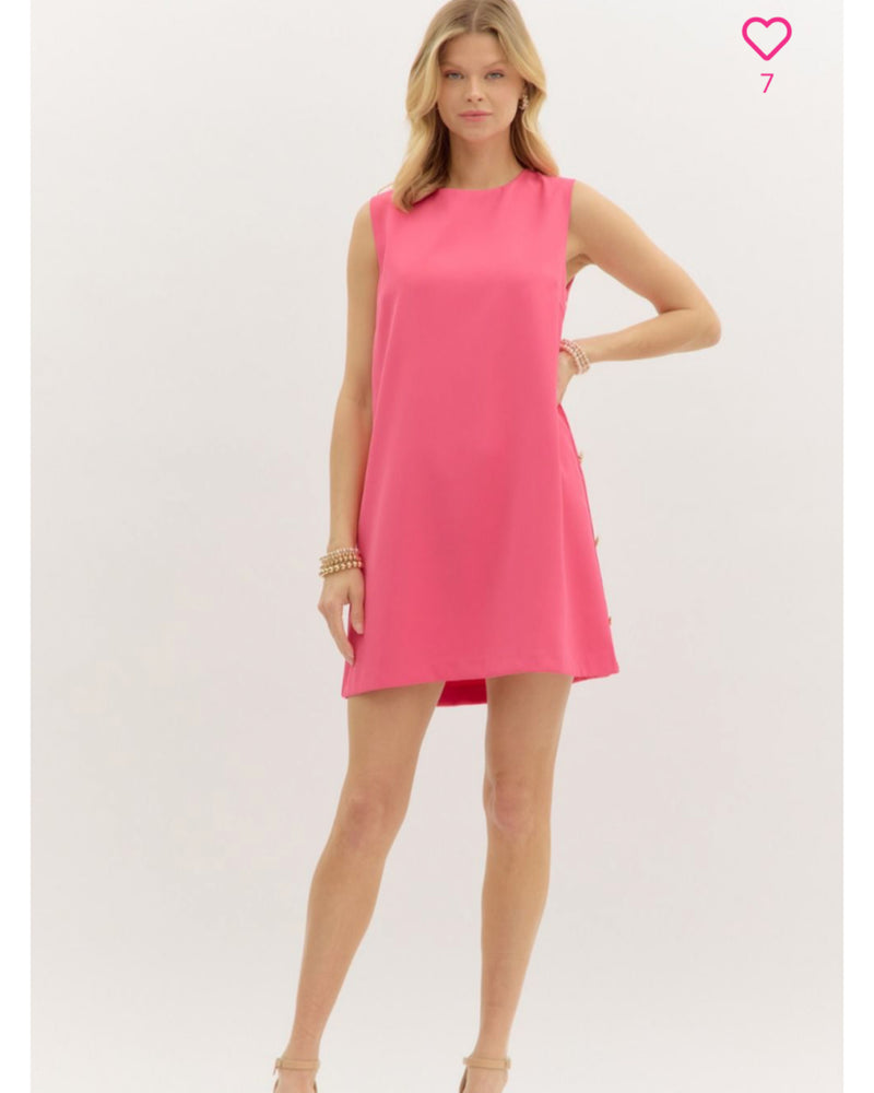 Socially Sweet in Neon Pink Dress
