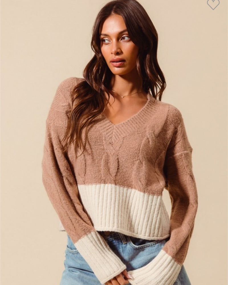 Latte Date Crop Sweater