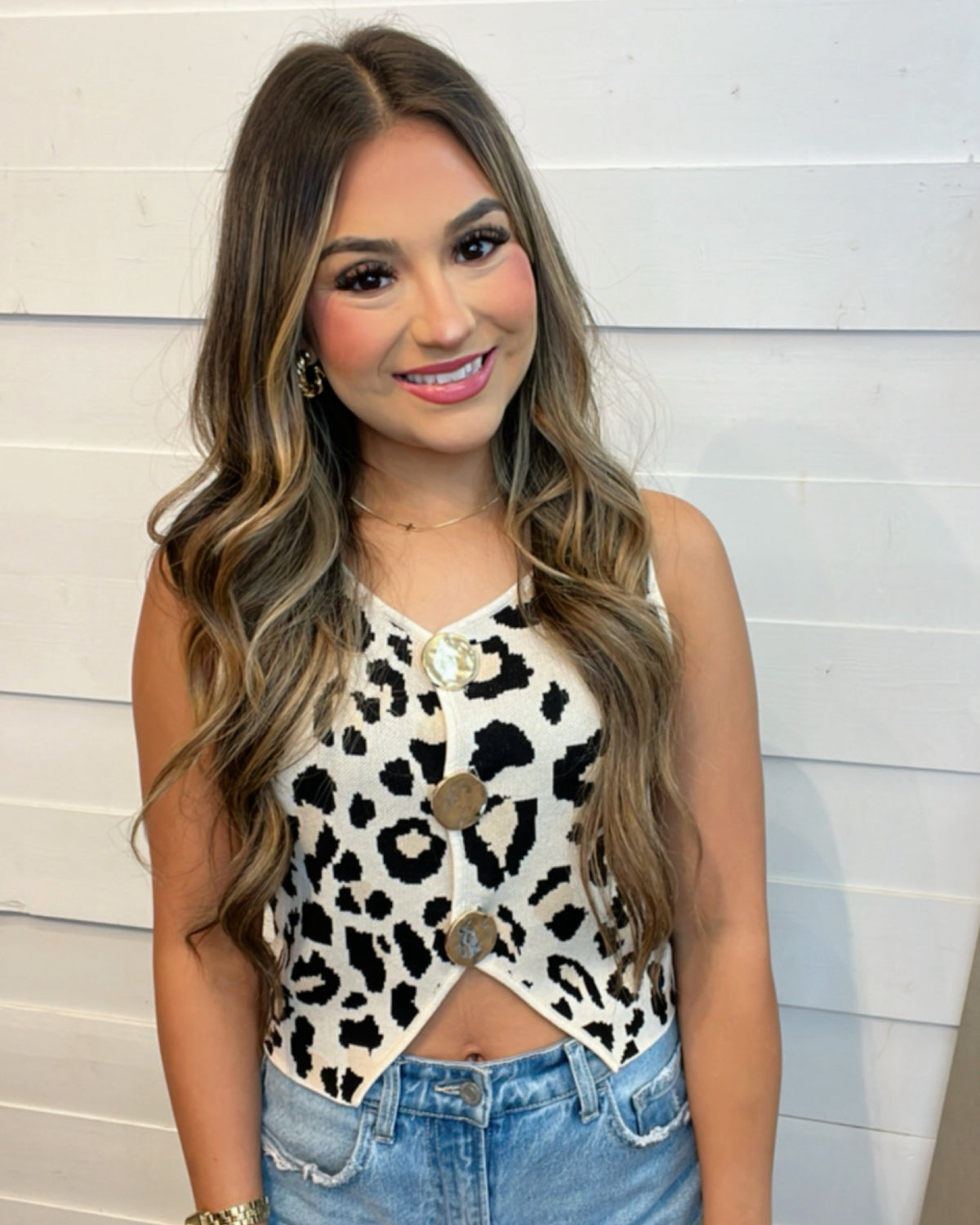 Catching Feelings Leopard Vest