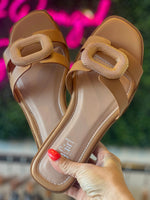 Ring around the Rosie in Cognac Sandal