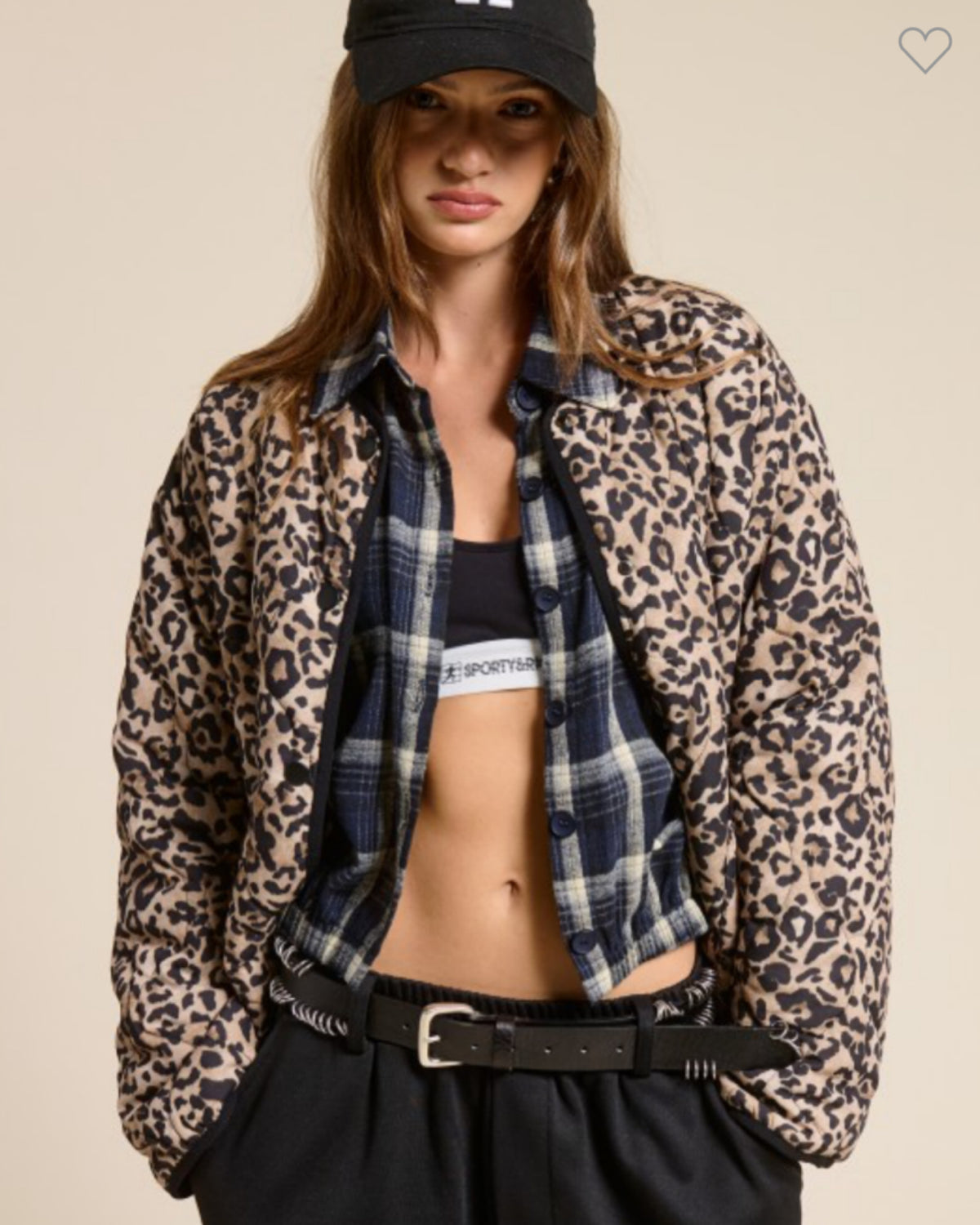 the Slopes Leopard Quilted Leopard Snap Jacket