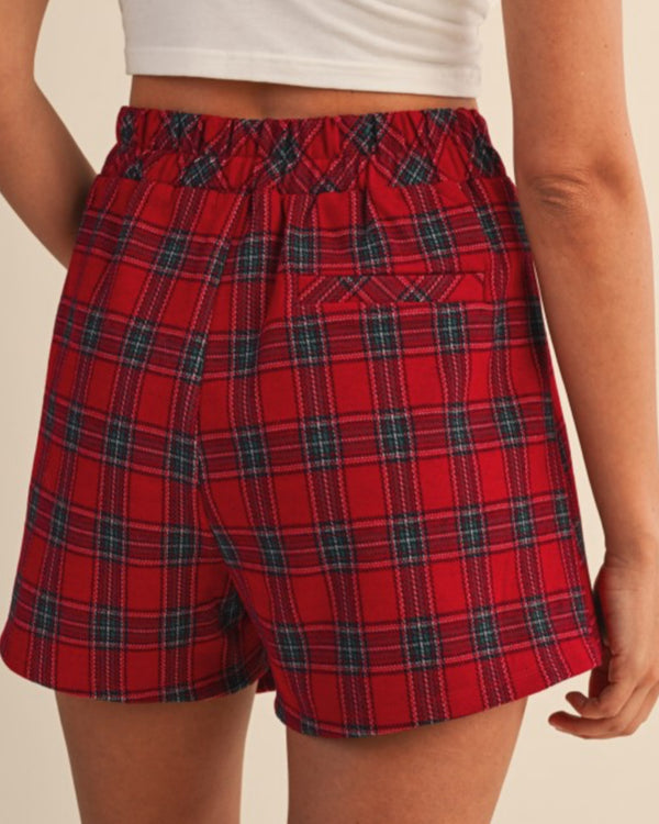 Christmas Tartan Wrap Plaid Skort