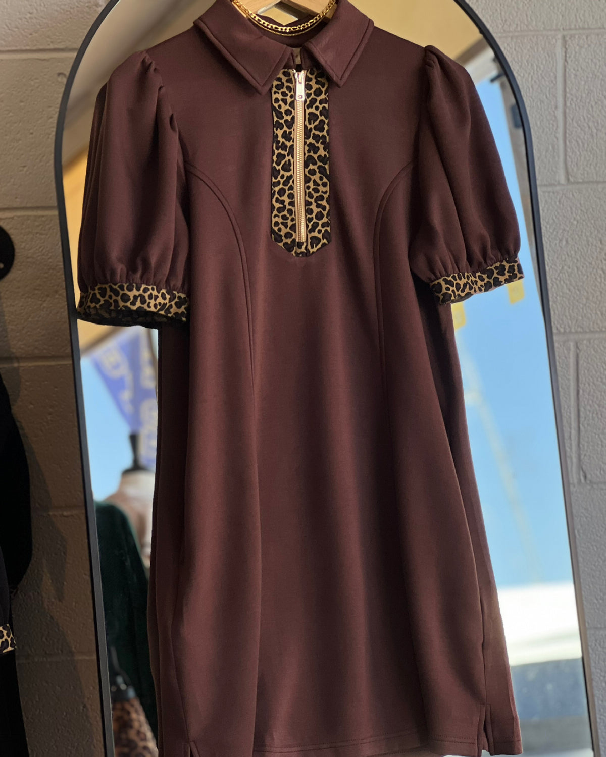 Friendsgiving Hostess Dress in BROWN