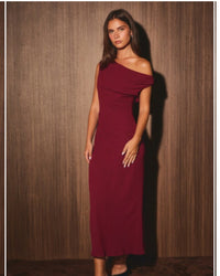 Into the Night Maroon Dress
