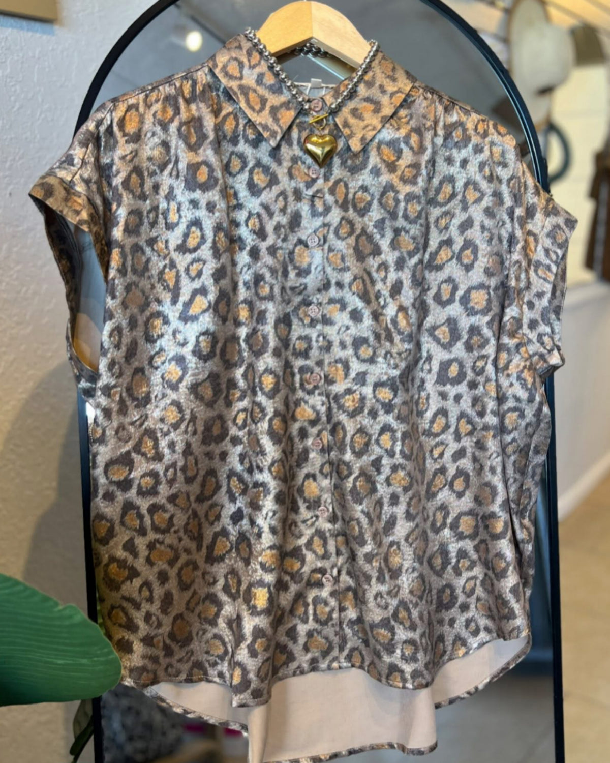 Trendiest in Metallic Leopard PLUS Blouse