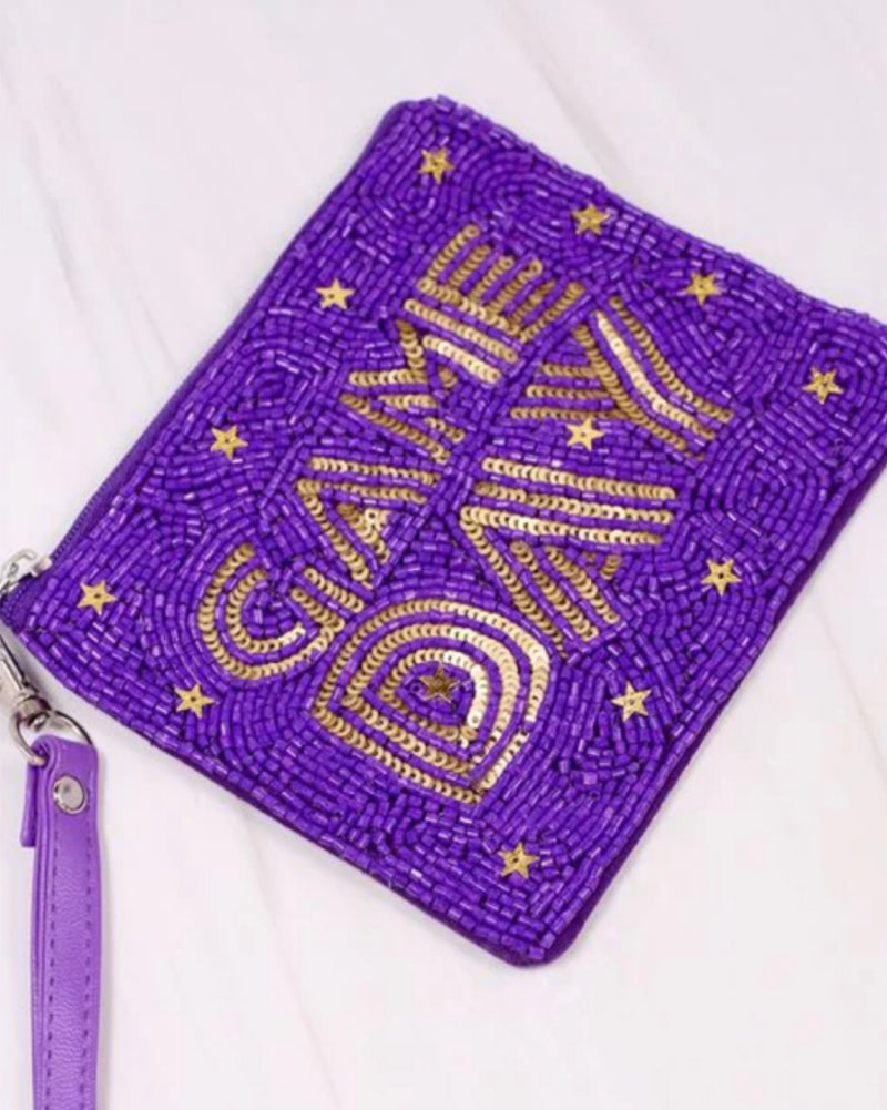 GAME DAY STAR Wristlet PURPLE/GOLD