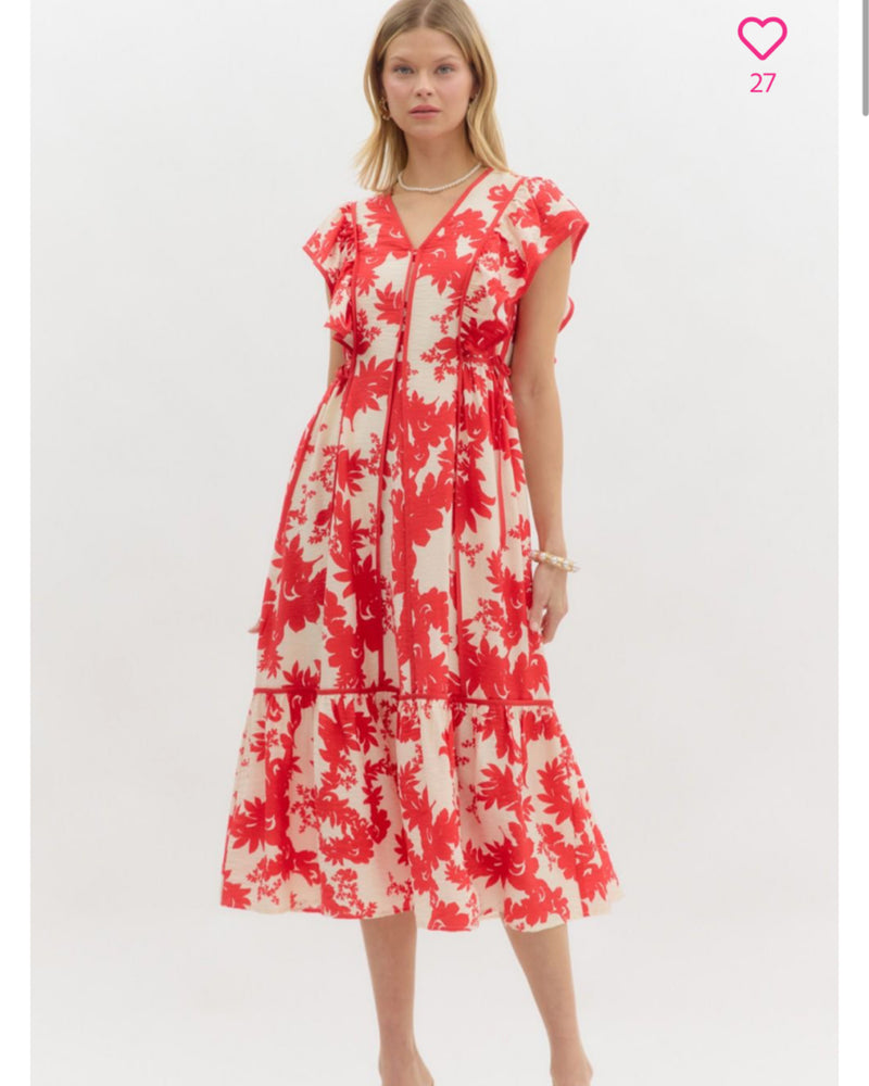 Botanical Garden Oasis Midi Dress