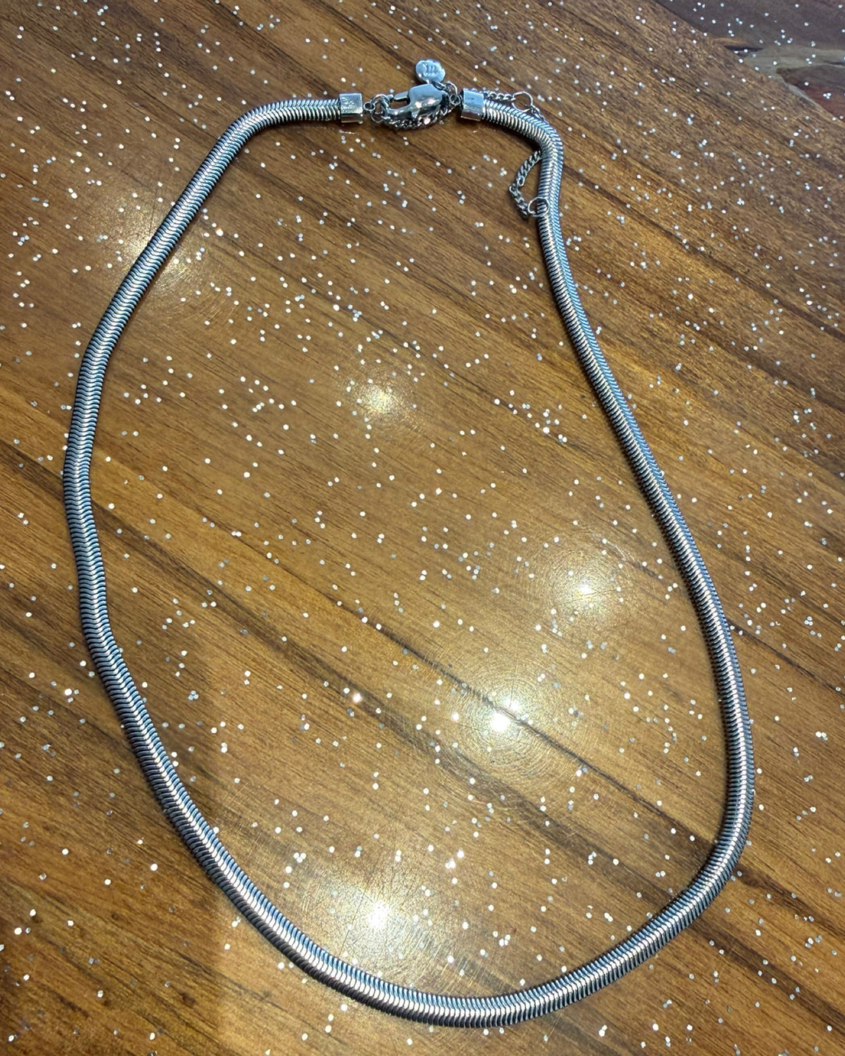 Silver Thick Band Necklace