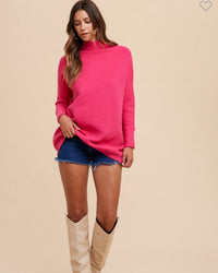 Winter Escape Sweater Tunic in PINK