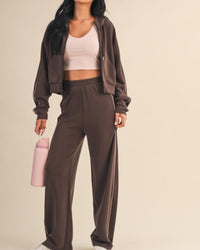 On-the-Go Chocolate Track Pant Set