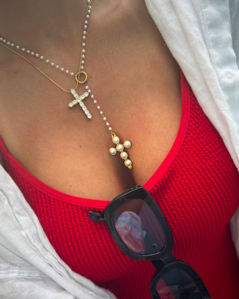 Xl Diamond Cross Necklace