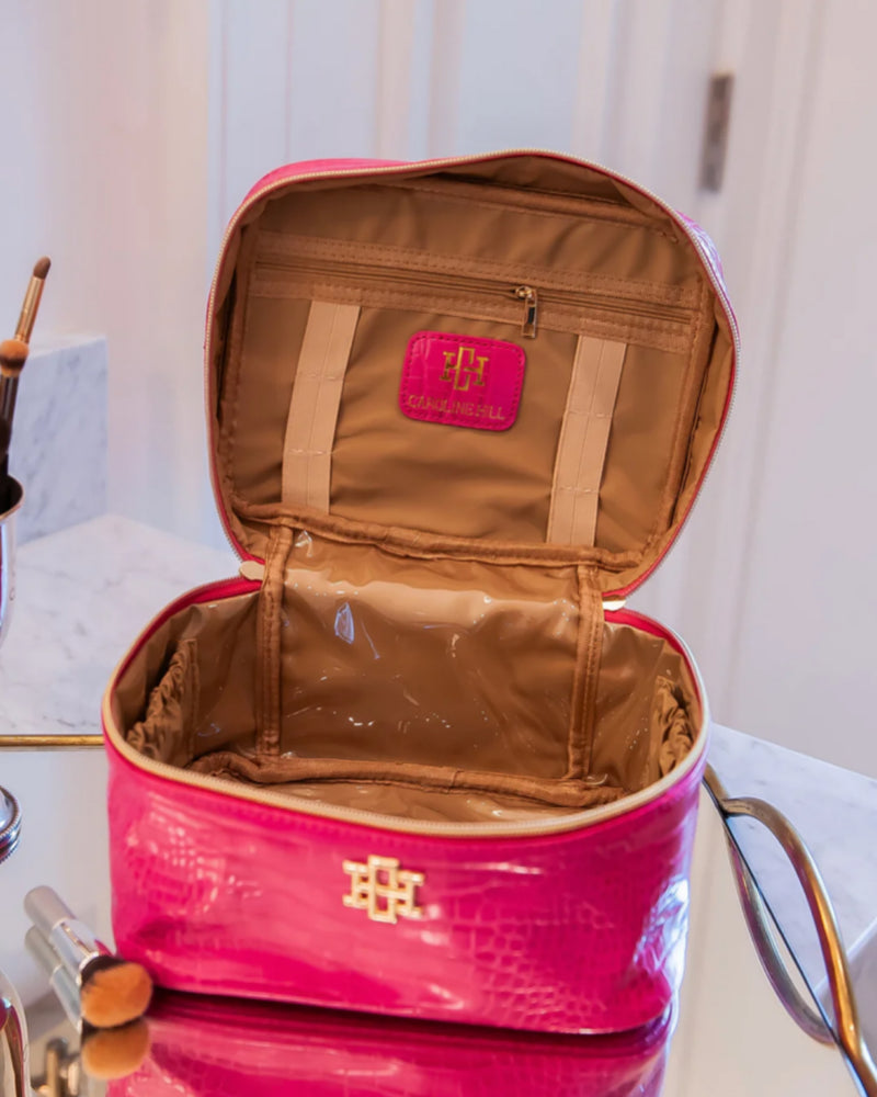 Hampton Train Case in HOT PINK