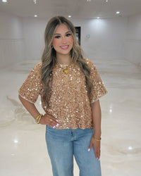 Dazzling at Rooftop Dinner Top in GOLD