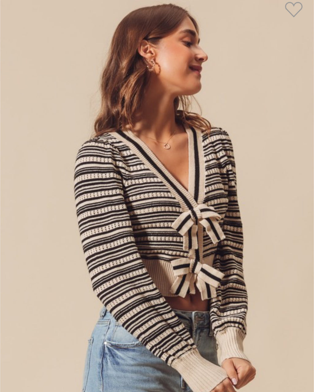 Just a Tease Stripe Sweater Cardigan