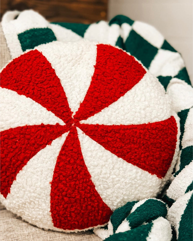 Peppermint Toss Pillow