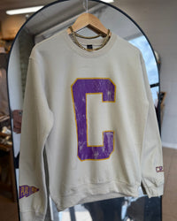 C Sweatshirt in Oatmeal. Cranes