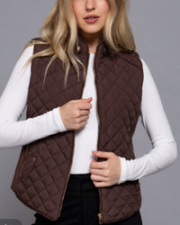 The Luxe Layer Vest in CHOCOLATE