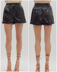 Flirtatious Faux Leather Short
