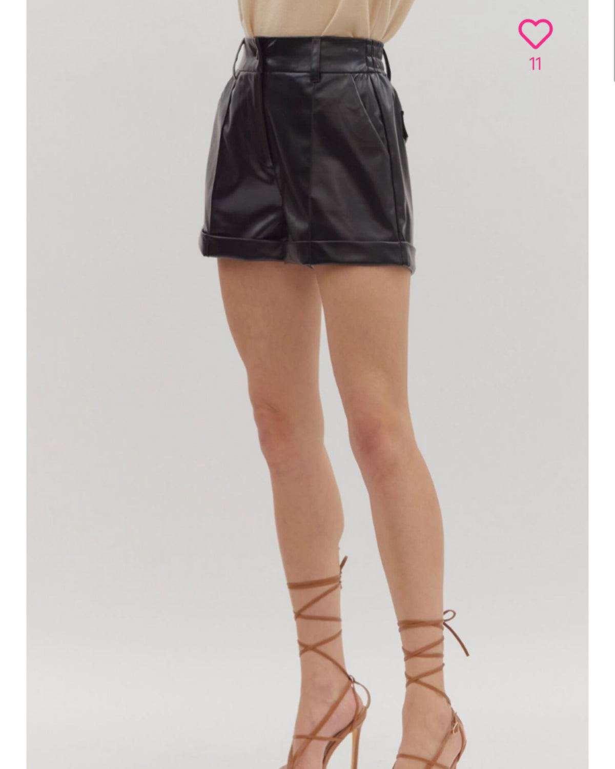 Flirtatious Faux Leather Short