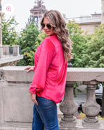 Shane Velvet Button Up Top