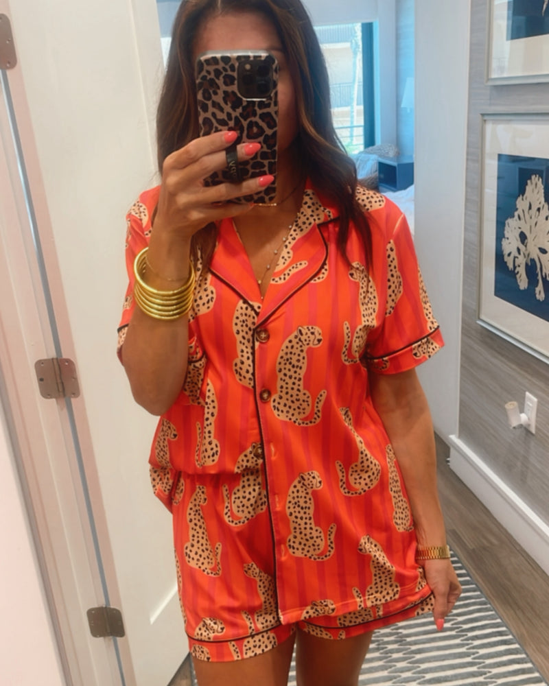 Luxe Cheetah PJ Set