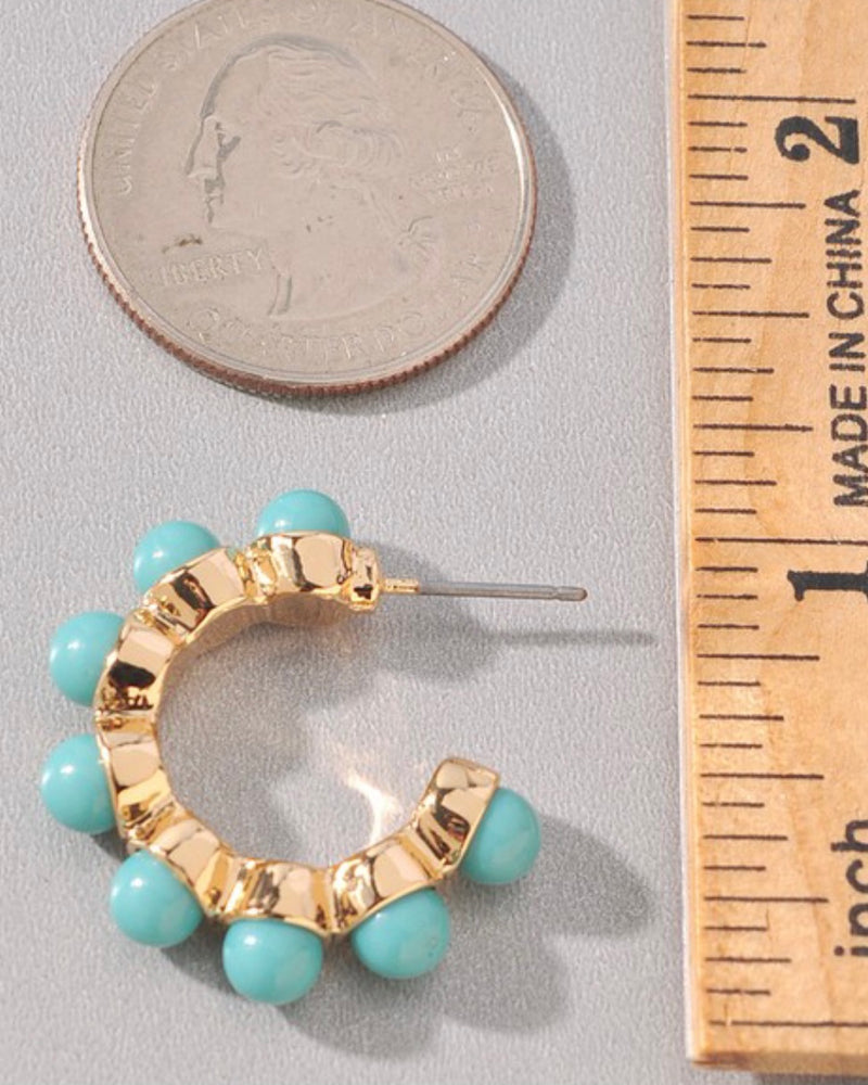 Turquoise Gypsy Hoop
