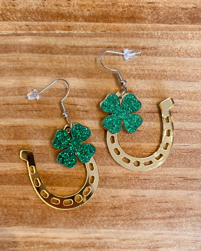 Horseshoe lucky earrings